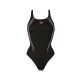 ARENA ONE SERIGRAPHY ONE PIECE BLACK-FLUO RED - Maillot Natation Femme 1 piece 