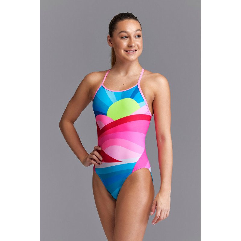 Funkita Fille (8-14 ans) Summit Sunset - Diamond Back - Maillot de bain Natation Fille