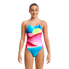 Funkita Fille (8-14 ans) Summit Sunset - Diamond Back - Maillot de bain Natation Fille 1 piece