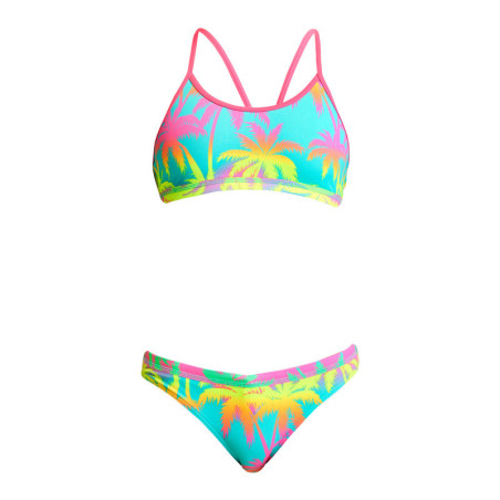 FUNKITA Fille (8-14ans) Hawaiian Heaven - Racerback 2 pieces - Maillot de bain Natation Fille