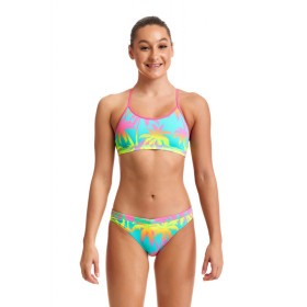 FUNKITA Fille (8-14ans) Hawaiian Heaven - Racerback 2 pieces - Maillot de bain Natation Fille 2 pieces