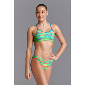 FUNKITA Fille (8-14ans) Palm Free - Racerback 2 pieces - Maillot de bain Natation Fille 2 pieces