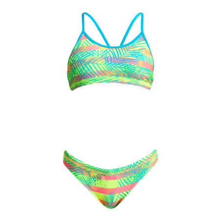 FUNKITA Fille (8-14ans) Palm Free - Racerback 2 pieces - Maillot de bain Natation Fille 2 pieces | Les4Nages