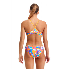 Maillot Eco-Responsable FUNKITA Fille (8-14ans) Swim Swan - Eco Racerback 2 pieces - Maillot de bain Natation Fille 2 pieces