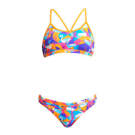 Maillot Eco-Responsable FUNKITA Fille (8-14ans) Swim Swan - Eco Racerback 2 pieces - Maillot de bain Natation Fille 2 pieces