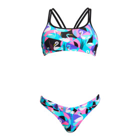 Maillot Eco-Responsable FUNKITA Fille (8-14ans) Swan Around - Eco Criss Cross 2 pieces - Maillot de bain Natation Fille 2 pieces