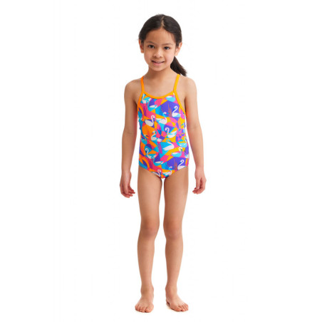 Maillot Eco-Responsable Funkita Toddler (1-7 ans) Swim Swan - Maillot Fille Natation | Les4Nages