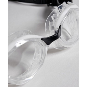 ARENA Air Bold Swipe Clear White Black -  Lunettes Natation noir verre fumé