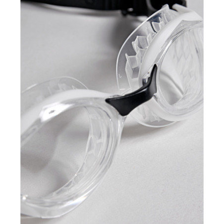 ARENA Air Bold Swipe Clear White Black - Lunettes Natation noir verre fumé | Les4Nages