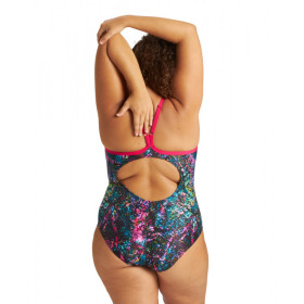 Arena Mountains  PLUS Texture  Light Drop Back FREAK ROSE-MULTI - Maillot Natation Grandes tailles