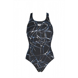 ARENA Water Swim Pro - Black Grey - Maillot Natation Femme 1 pièce