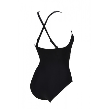 Arena Bodylift ISABEL Light Cross Back - Black White - Maillot Natation & Aquagym | Les4Nages