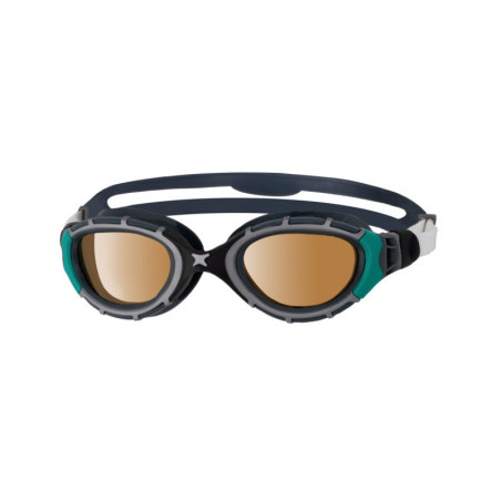 ZOGGS Predator Flex Polarized Ultra Black Green Copper - Smaller Fit - Lunettes Polarisées Triathlon et natation | Les4Nages