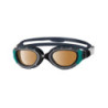 ZOGGS Predator Flex Polarized Ultra Black Green Copper - Regular Fit - Lunettes Polarisées Triathlon et natation