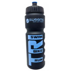 Bidon TRIATHLON SWEAMS Swim Bike Run - Black Matt BLUE - 750ml