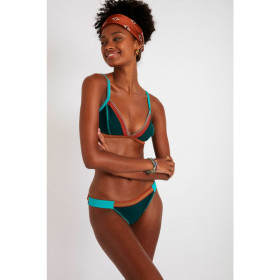 Bas de Bikini BANANA MOON FRESIA TEKNICOLOR Vert Bouteille  - Bas maillot de bain Plage 2 pièces