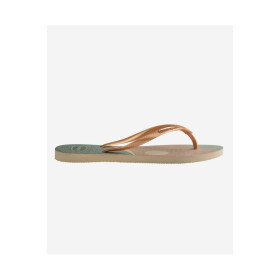 HAVAIANAS Slim Palette Glow Sand Grey/Golden  - Tongs Femme