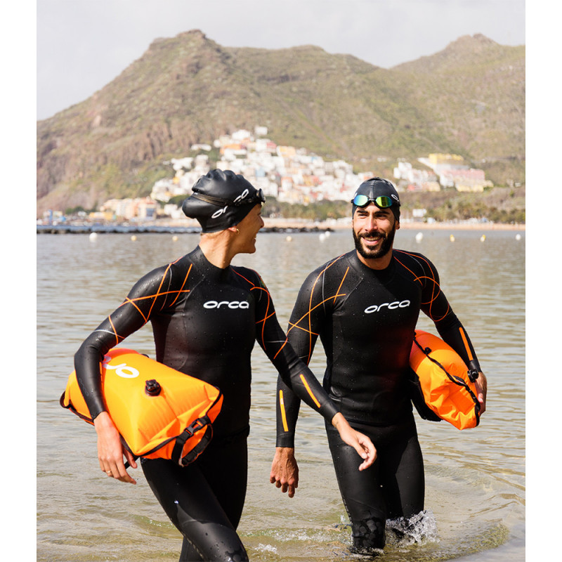 Bouée sécurité nage avec pochette ORCA SAFETY BUOY Pocket pour Swimrun et nage en eau libre