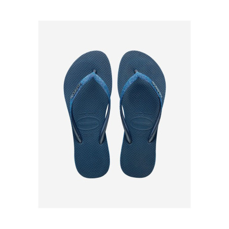 HAVAIANAS Slim Sparkel II Indigo Blue - Tongs Femme