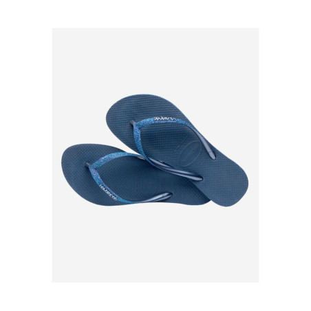 HAVAIANAS Slim Sparkel II Indigo Blue - Tongs Femme | Les4Nages