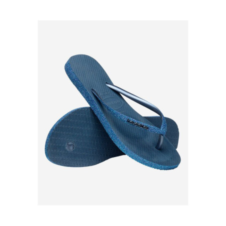 HAVAIANAS Slim Sparkel II Indigo Blue - Tongs Femme | Les4Nages