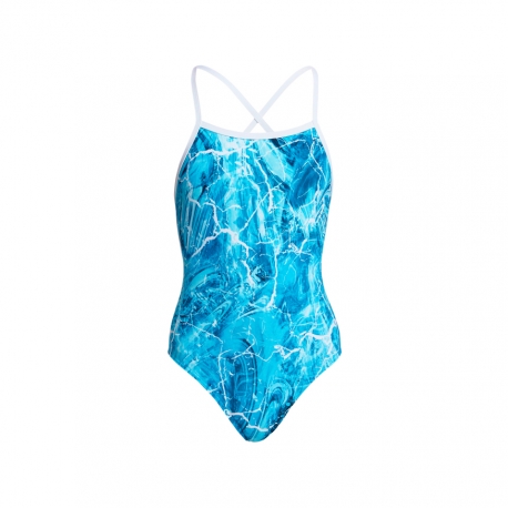 Funkita Girl TMint Marble - Strapped In - Maillot Fille Natation
