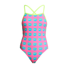 Funkita Fille (8-14 ans) Kiss Kiss - Strapped In- Maillot de bain Natation Fille