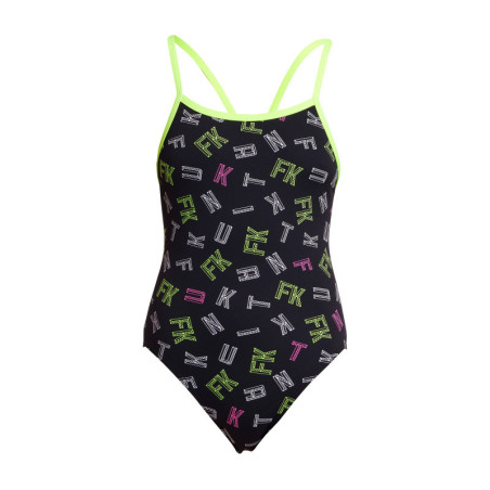 Funkita Fille (8-14 ans) FKed - Single Straps - Maillot de bain Natation Fille 1 piece | Les4Nages