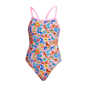 Funkita Fille (8-14 ans) Feline Fiesta - Single Straps - Maillot de bain Natation Fille 1 piece