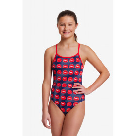 Funkita Fille (8-14 ans) Lip Service - Diamond Back - Maillot de bain Natation Fille 1 piece