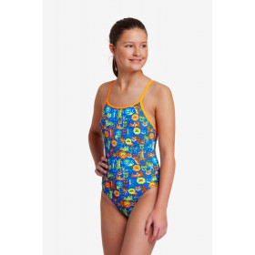 Funkita Fille (8-14 ans) Big Cat Bash - Diamond Back - Maillot de bain Natation Fille 1 piece