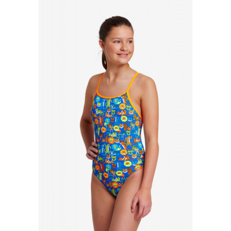 Funkita Fille (8-14 ans) Big Cat Bash - Diamond Back - Maillot de bain Natation Fille 1 piece | Les4Nages