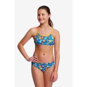 Maillot  FUNKITA Fille (8-14ans) Big Cat Bash - Racerback 2 pieces - Maillot de bain Natation Fille 2 pieces