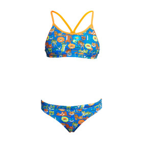 Maillot  FUNKITA Fille (8-14ans) Big Cat Bash - Racerback 2 pieces - Maillot de bain Natation Fille 2 pieces