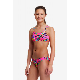 FUNKITA Fille (8-14ans) Blade Stunner - Criss Cross 2 pieces - Maillot de bain Natation Fille 2 pieces