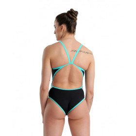 Arena ICONS Swimsuit SUPER FLY Back Logo - Black White Blue Diamonds - Collection Diamonds édition limitée