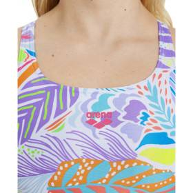 Arena WOMEN'S SWIMSUIT Swim Pro Back Allover White Multi - Maillot Natation Femme