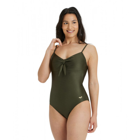 ARENA Women's Swimsuit  U BACK Solid Dark Olive -  Maillot Natation & Plage  Femme