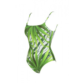 ARENA Women's Swimsuit  U BACK Allover Leaf Multi -  Maillot Natation & Plage  Femme