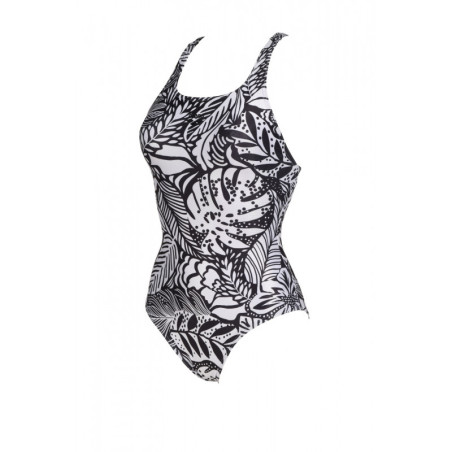 Arena WOMEN'S SWIMSUIT Swim Pro Back Allover Black Multi - Maillot Natation Femme 1 piece | Les4Nages Arena WOMEN'S SWIMSUIT Swim Pro Back Allover Black Multi - Maillot Natation Femme 1 piece | Les4Nages