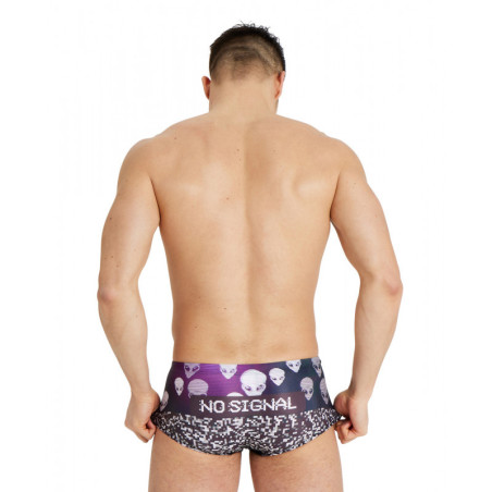 ARENA Crazy Swim Low Waist Short Placement BLACK-MULTI - Boxer Natation Homme | Les4Nages