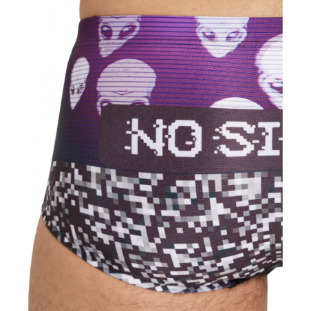 ARENA Crazy Swim Low Waist Short Placement BLACK-MULTI - Boxer Natation Homme | Les4Nages