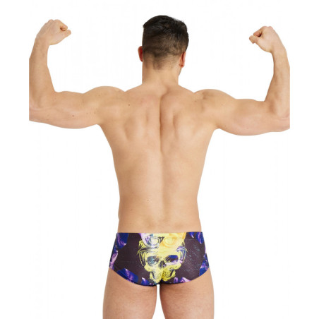 CRAZY ARENA Swim Low Waist Short Placement Black Multi - Boxer Natation Homme | Les4Nages