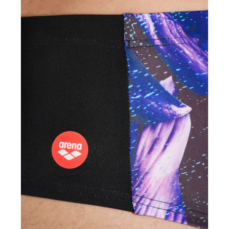 CRAZY ARENA Swim Low Waist Short Placement Black Multi - Boxer Natation Homme | Les4Nages