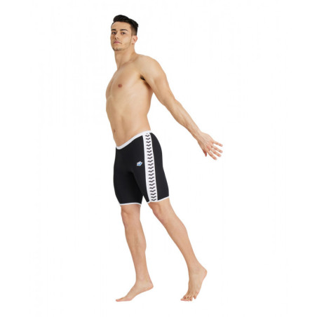 Arena ICONS Swim Jammer Solid Black White | Les4Nages