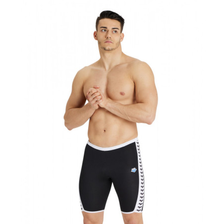 Arena ICONS Swim Jammer Solid Black White | Les4Nages