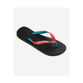 HAVAIANAS Brasil Mix Black/Red Ruby  - Tongs Unisex