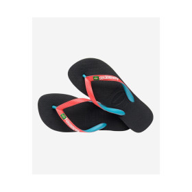 HAVAIANAS Brasil Mix Black/Red Ruby  - Tongs Unisex