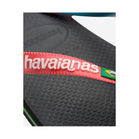 HAVAIANAS Brasil Mix Black/Red Ruby  - Tongs Unisex