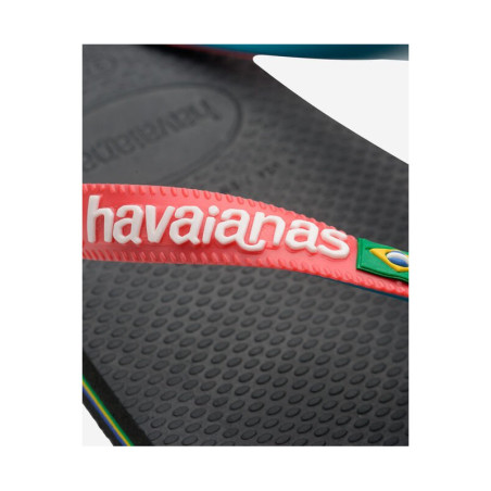 HAVAIANAS Brasil Mix Black/Red Ruby - Tongs Unisex | Les4Nages